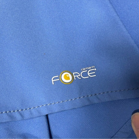 Carhartt Women's V-Neck Blueish Purple Short Sleeve Scrub Size M - Picture 5 of 9